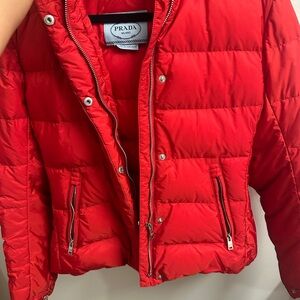 Prada Vibrant Red Quilted Jacket
